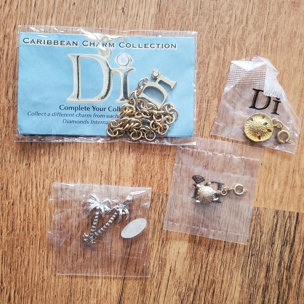 NWOT DI Carribbean Charm Bracelet‎ Set with 4 Charms